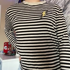 H&M thunderbolt striped shirt